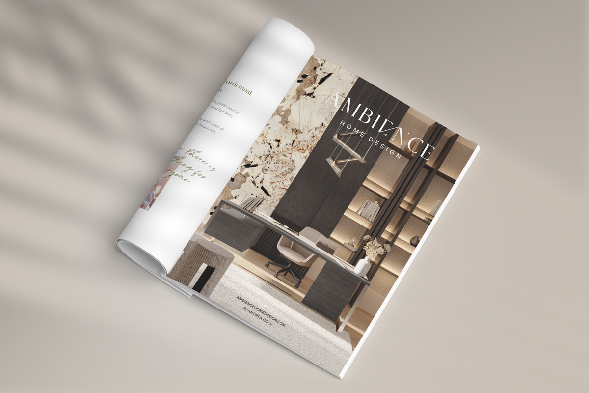Drumelia magazine advertisement for Ambience Home Design