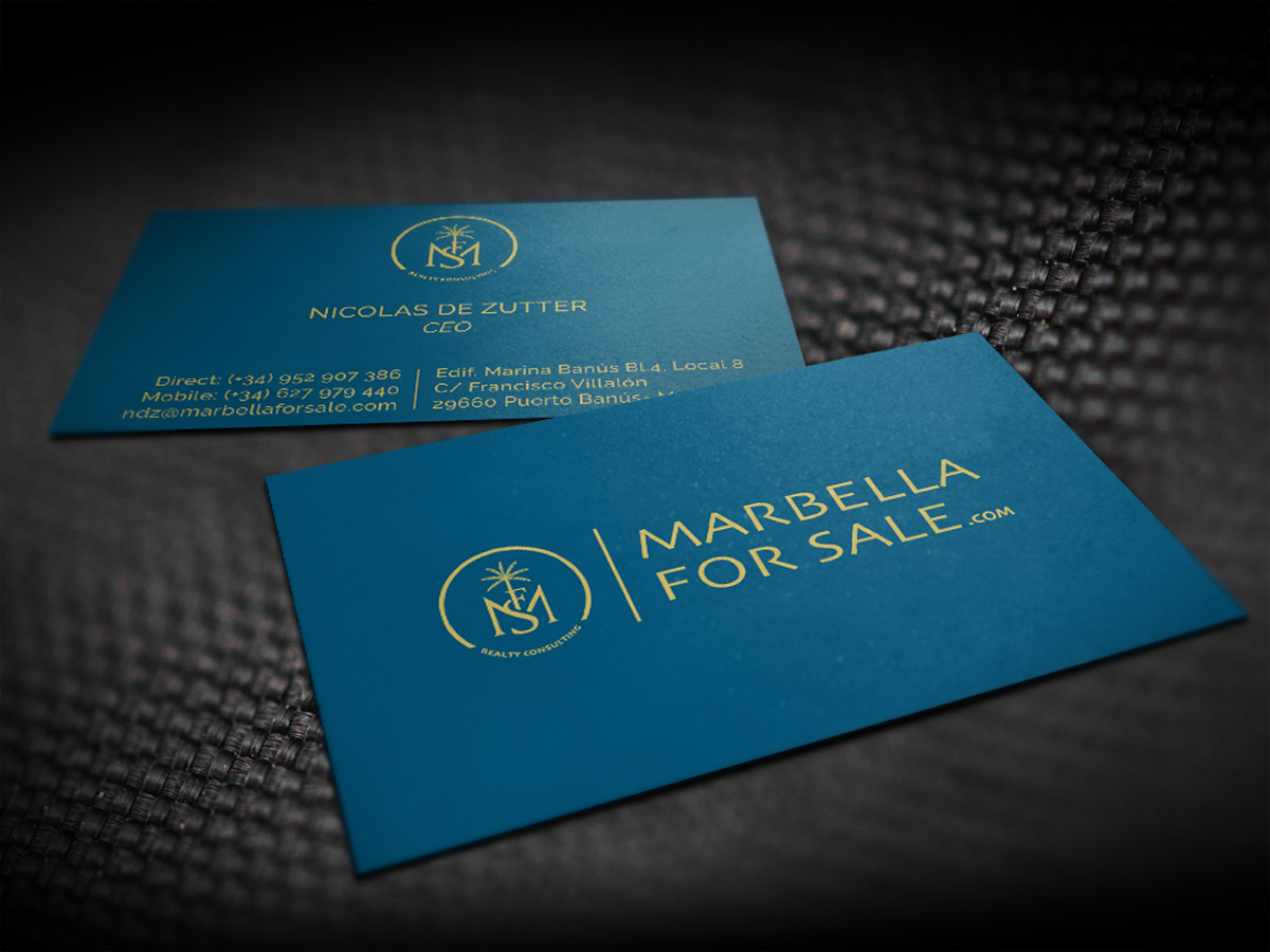 Marbella for sale business card design